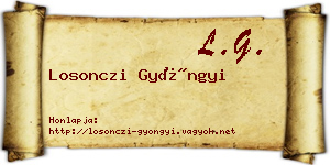 Losonczi Gyöngyi névjegykártya