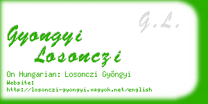 gyongyi losonczi business card